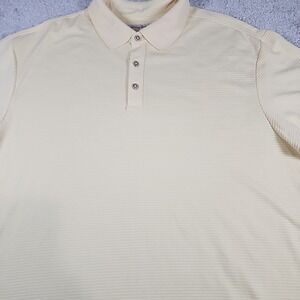Tommy Bahama Polo Shirt Mens XL Yellow Modal Blend Soft Short Sleeve Golf Casual